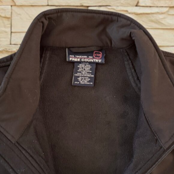 Free Country Lanier Super Softshell Lined Multi Pocket Men's Black Jacket Sz L - Picture 6 of 8